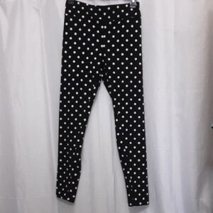 Time and Tru Black and White Polka Dot Leggings
